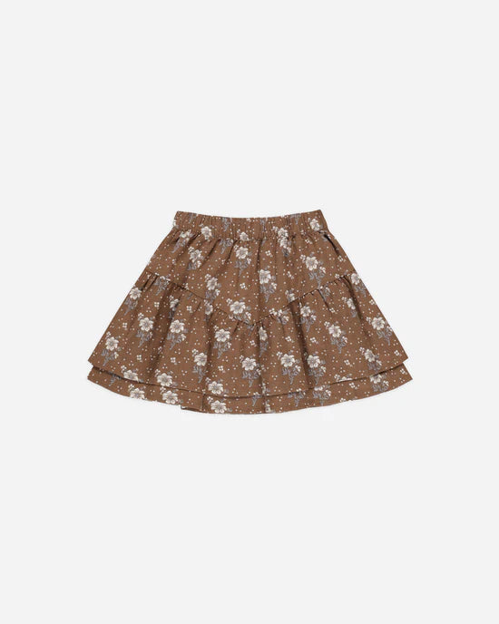 Autumn Rose Tiered Skirt corduroy skirt cozy
