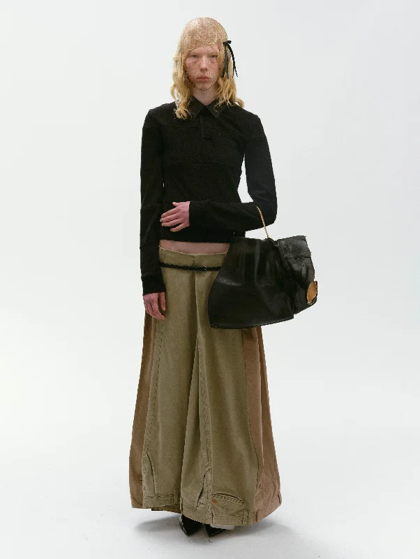 Upside Down Maxi Skirt Chinos maxi skirt elegant