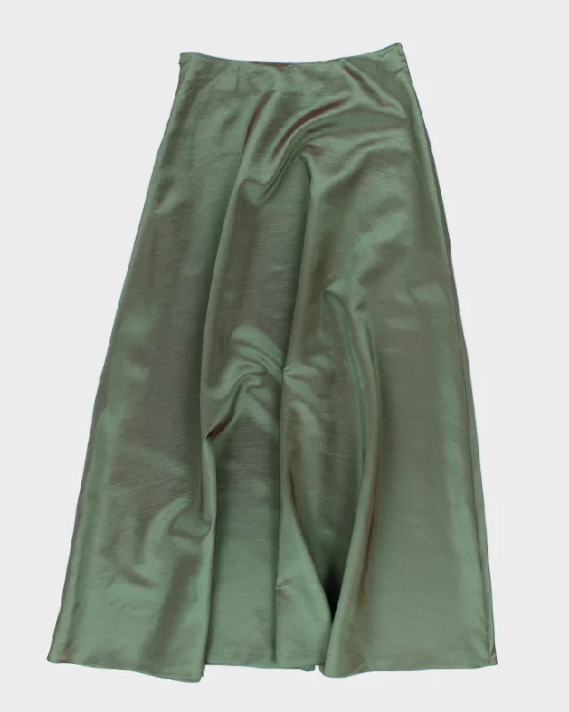 Vintage 90s Iridescent Skirt - S velvet skirt sumptuous