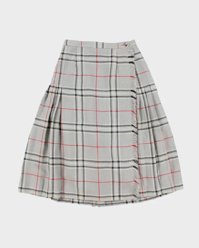 Vintage Highland Queen Wool Skirt - XS wrap skirt elegant