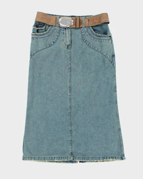 Y2k 00s Amore Jeans Denim Skirt - S denim skirt stylish
