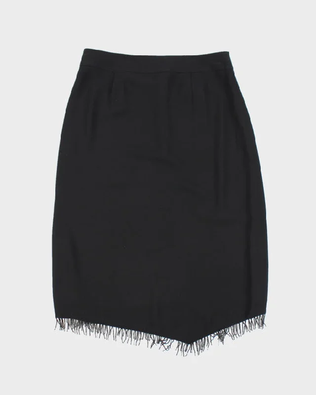 Y2k 00s Black Beaded Skirt - S mini skirt trendy