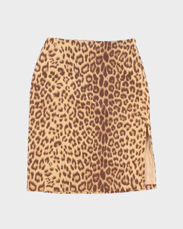 Y2k 00s Club Monaco Leopard Print Skirt - S tulle skirt dreamy