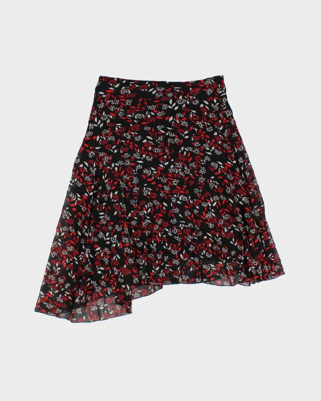 Y2k 00s Le Chateau Pattern Skirt - S button skirt front