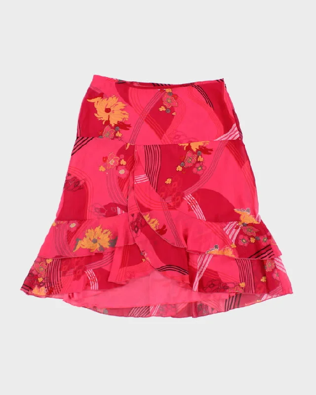 Y2k 00s Mexx Pink Skirt - S velvet skirt plush
