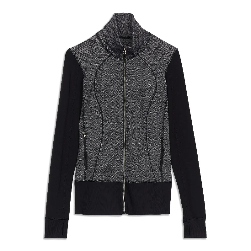 Apres Yoga Jacket - Resale Wool Fabric Cashmere Fabric Tweed Fabric