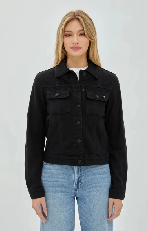 Dakota Cropped Jacket in Black Quilted Jacket Puffer Jacket Insulated Jacket