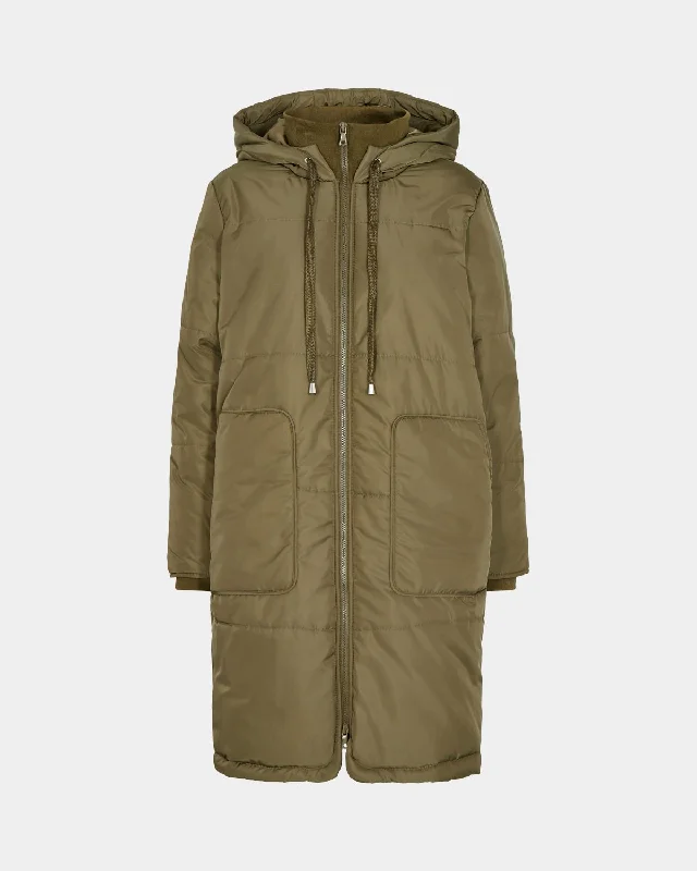 Jacket - Army green Collared Jacket Crew Neck Jacket Turtle Neck Jacket