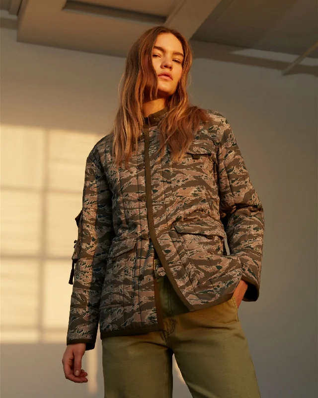 MALIASW JACKET - Army green Nylon Fabric Polyester Fabric Spandex Fabric