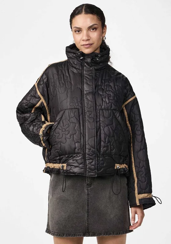 Y.A.S Klina Quilted Jacket, Black Print Jacket Jacquard Jacket Patchwork Jacket