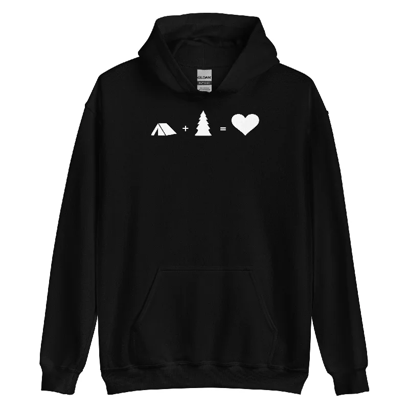 Baum - Herz - Camping - Unisex Hoodie Hooded Sweatshirt Casual Wear Street Style