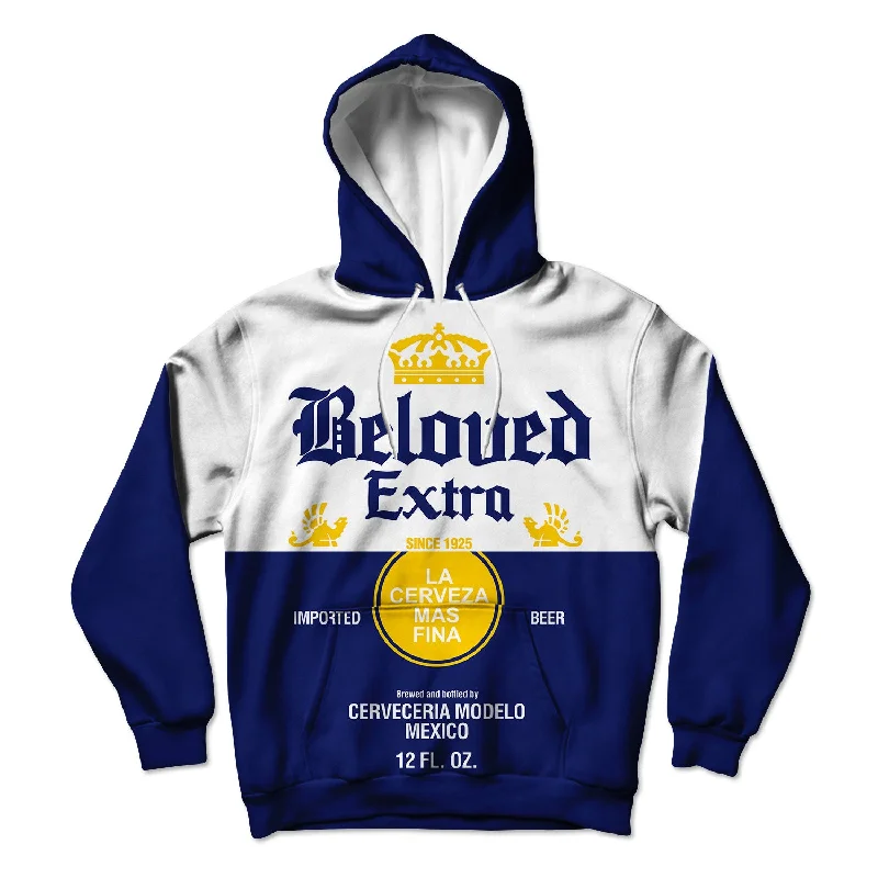 Beloved Extra Beer Unisex Hoodie Hoodie with Back Slit Movement Comfort