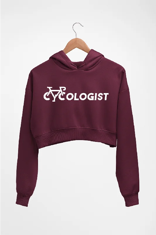 Cycologist Crop HOODIE FOR WOMEN Hoodie with Logo Branding Identity