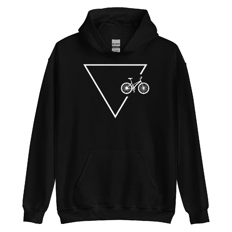 Dreieck 1 und Fahrrad - Unisex Hoodie Hoodie with Hem Raw Edge Edgy Unfinished