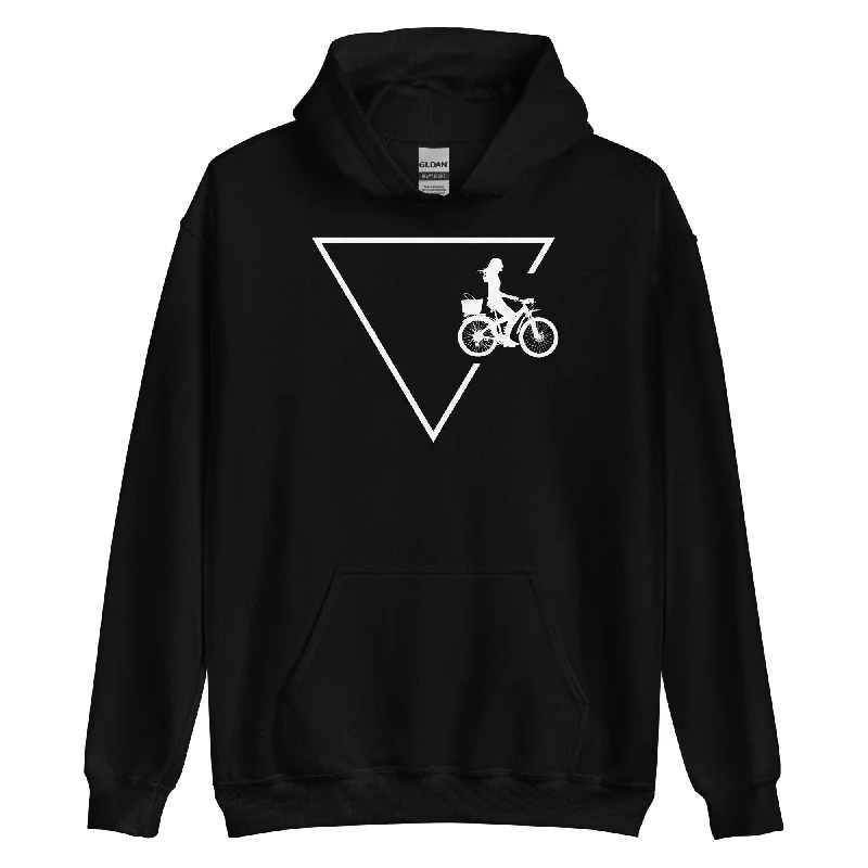 Dreieck 1 und Radfahren - Unisex Hoodie Hoodie with Belted Waist Structured Tailored