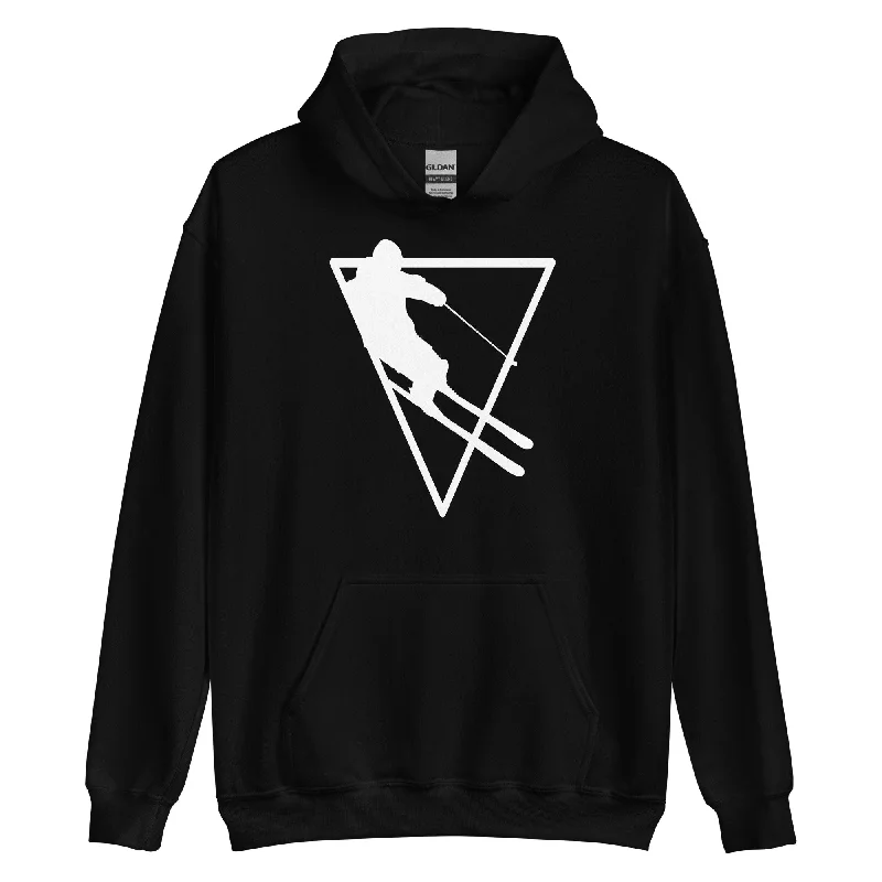 Dreieck - Skifahren - Unisex Hoodie Hoodie with Print Artistic Unique