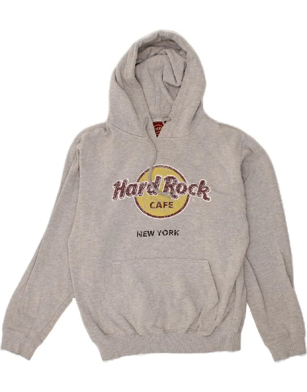HARD ROCK CAFE Womens New York Graphic Hoodie Jumper UK 14 Medium Grey Hoodie with Camouflage Military Edgy HARD ROCK CAFE Womens New York Graphic Hoodie Jumper UK 14 Medium Grey Hoodie with Camouflage Military Edgy