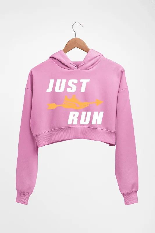 Runner Running Crop HOODIE FOR WOMEN Hoodie with Hem Elastic Stretchable Comfortable