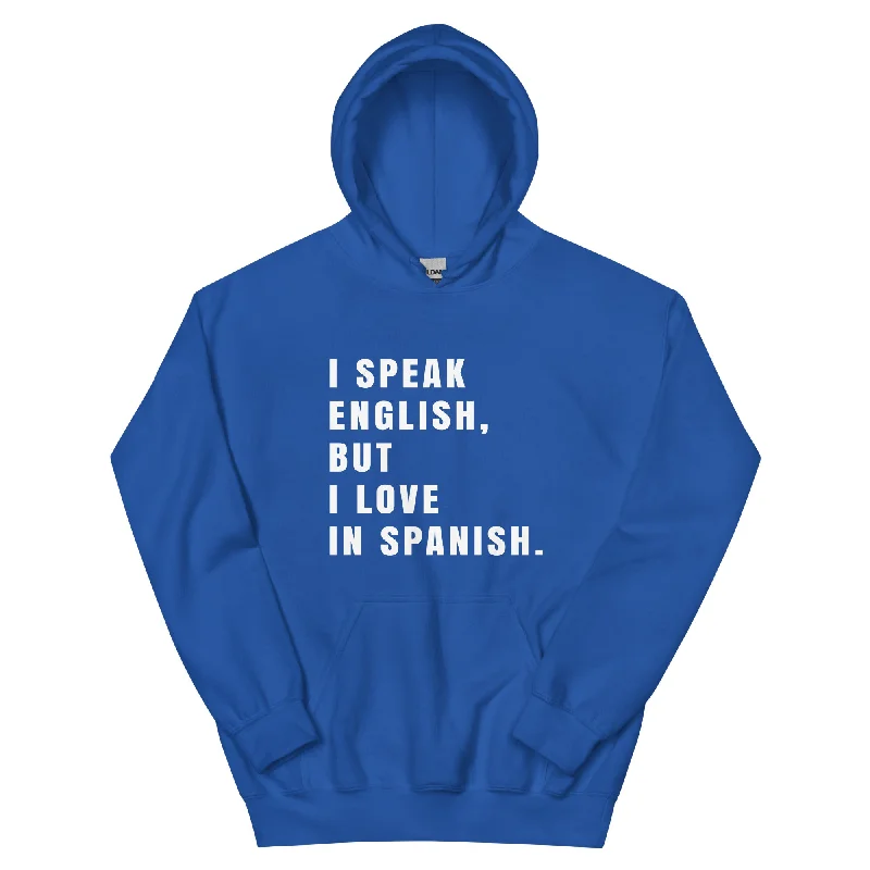 Speak & Love Unisex Hoodie Hoodie with Magnetic Closure Innovative Modern