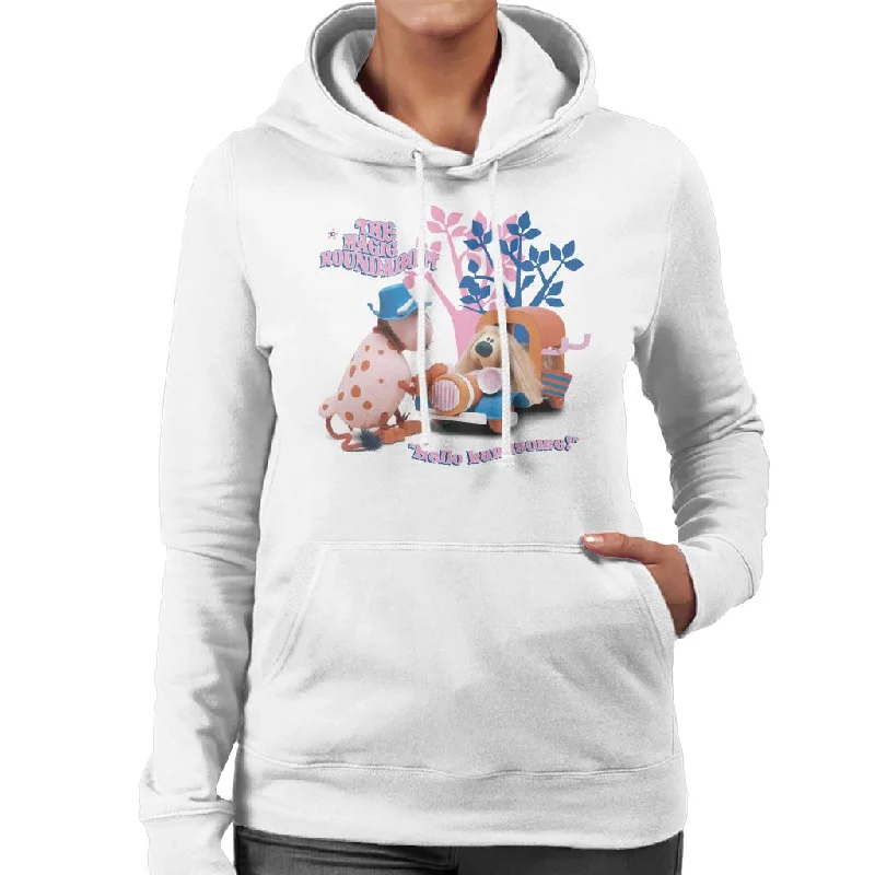 The Magic Roundabout Ermintrude & Dougal Hello Handsome Women's Hooded Sweatshirt Hoodie with Side Slits Relaxed Casual The Magic Roundabout Ermintrude & Dougal Hello Handsome Women's Hooded Sweatshirt Hoodie with Side Slits Relaxed Casual
