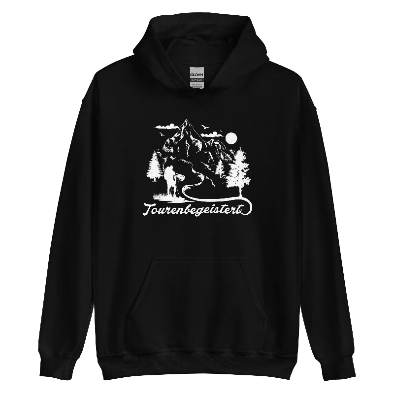 Tourenbegeistert - Unisex Hoodie Hoodie with Ribbed Cuffs Snug Fit Comfort