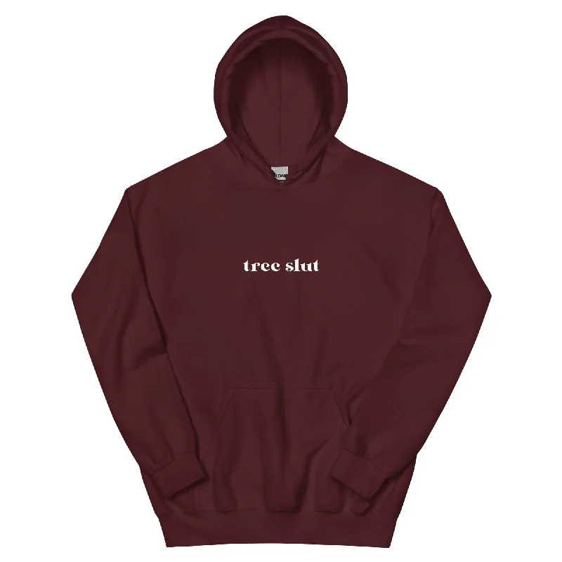 Tree Slut Unisex Hoodie Hoodie with Tied Waist Feminine Flattering