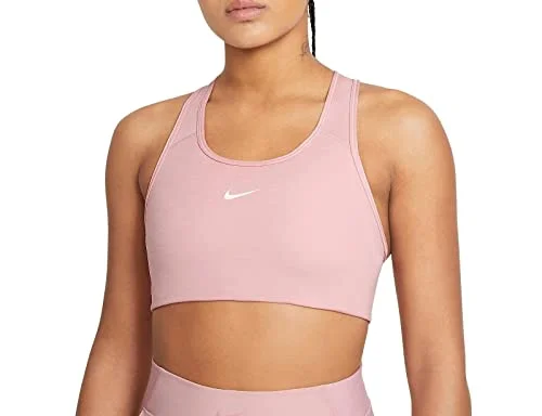 Nike Women's Sports Bra, Pink Glaze/Pure/(White), L Comfortable Lace Bralette