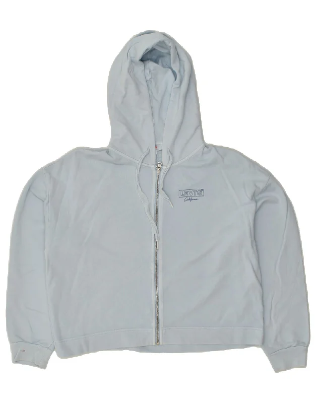 LEVI'S Womens Zip Hoodie Sweater UK 14 Medium Blue Cotton Iron Safe Non-Iron Wrinkle Free LEVI'S Womens Zip Hoodie Sweater UK 14 Medium Blue Cotton Iron Safe Non-Iron Wrinkle Free