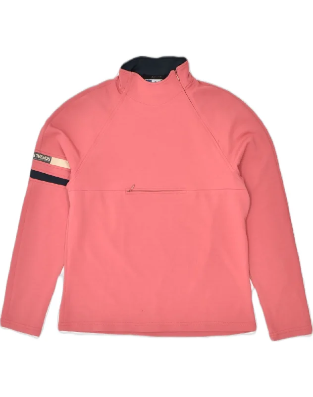 ASICS Womens Zip Neck Pullover Tracksuit Top UK 12 Medium Pink Polyamide One Shoulder Top ASICS Womens Zip Neck Pullover Tracksuit Top UK 12 Medium Pink Polyamide One Shoulder Top
